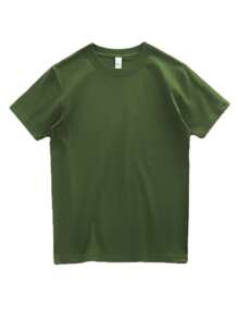 Plain Short Sleeve T-Shirt 100% Cotton Basic S-G3 - Army Green - View 2