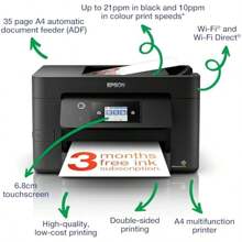 A4 Multifunction Wireless Inkjet Printer Epson WorkForce Pro WF-3820DWF High Speed Business Office Printer With Copy Scan Fax Functions - WF3820 - 查看 2