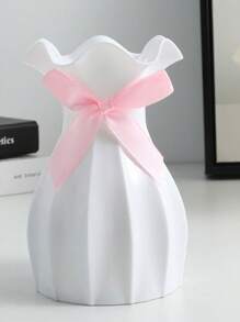 1 件北欧风格喇叭形塑料花瓶，简约防滑花瓶，适用于家庭和办公室装饰