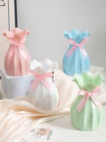 1 件北欧风格喇叭形塑料花瓶，简约防滑花瓶，适用于家庭和办公室装饰