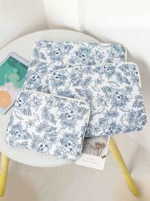 Ditsy Floral Pattern 11"/13"/13.3"/14"/15.6" Laptop Sleeve Bag, Flower & Leaf Print Tablet Handbag, Protection For 10.2"/10.9"/11"/13"/13.3"/14"/15"/15.6" Laptop Computer Toiletry Bag Travel Wash Bag Toiletry Travel Bag Makeup Storage Beach Beach Bag Vacation Holiday Essentials School Supplies Travel Essentials Ladies For College Dorm Bathroom Laptop Bag Laptop Case Computer Case Case Computer Bag Laptop Cover Ipad Bag Classroom Mac Book Teacher Laptop Bag Women Winter