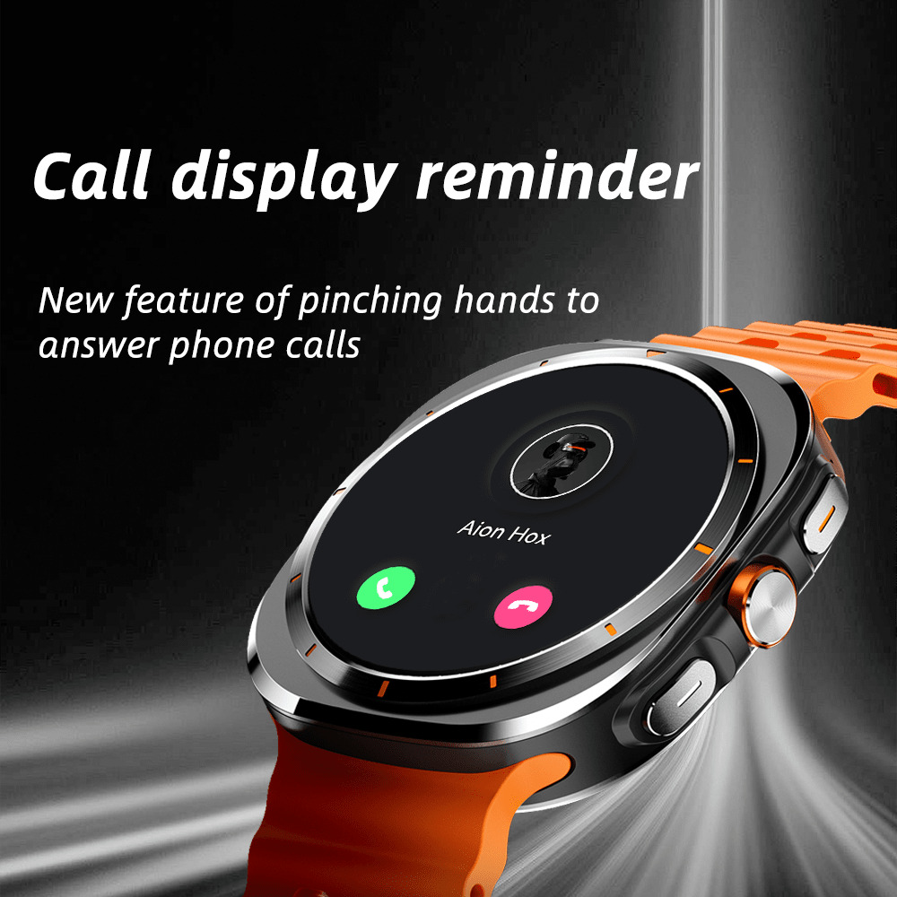 Reloj inteligente maxwear gtr11 ultra pantalla de 1,45 pulgadas 4GB de memoria ip68 Bluetooth impermeable llama a alerta ai - naranja - Añade 7