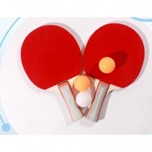 1 ชิ้น ไม้แร็กเก็ตเทเบิลเทนนิส - สีแดง - ดู 1