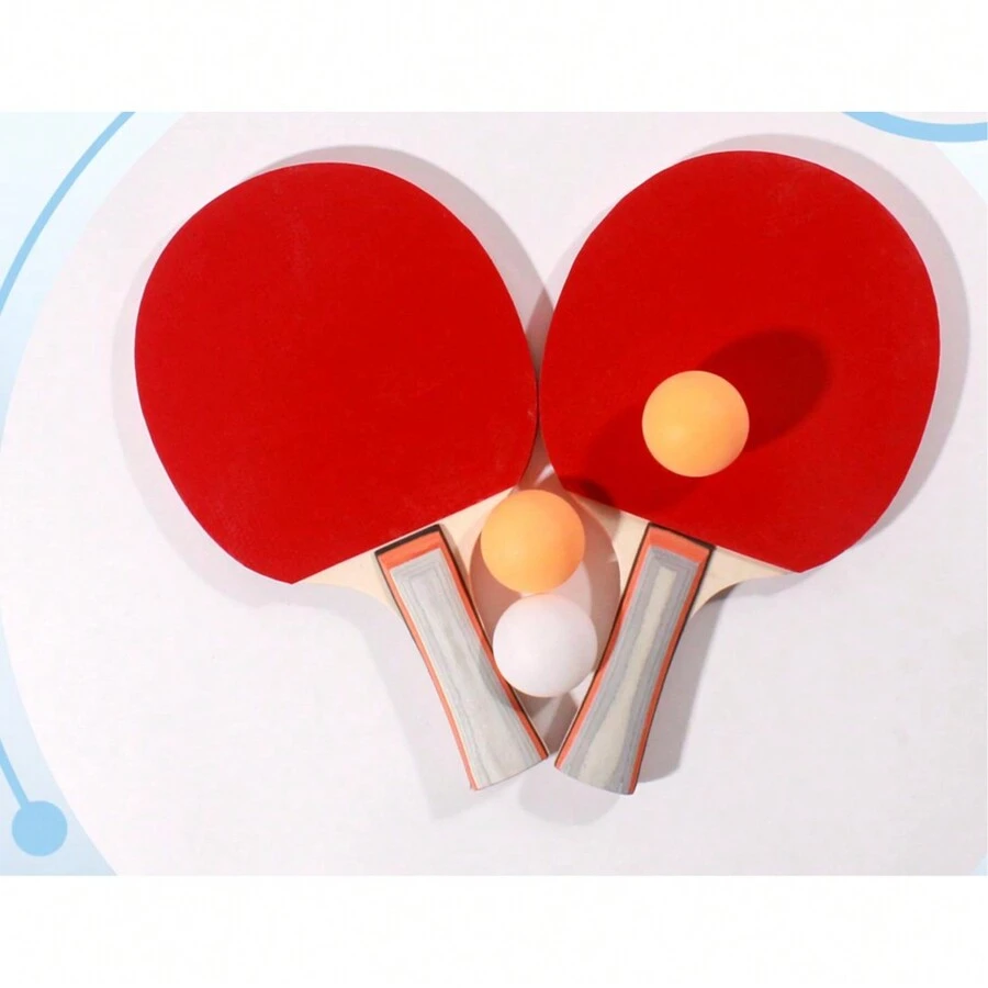 1 ชิ้น ไม้แร็กเก็ตเทเบิลเทนนิส - สีแดง - ดู 1