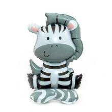 1 Peça Balão de Folha de 16 Polegadas com Base Pequena em Formato de Gato, Zebra, Girafa, Leopardo, Urso Marrom, Pavão ou Filhote de Cachorro, Suprimentos para Festa de Aniversário, Layout com Tema Animal, Festa de Animais de Estimação, Pode Ficar em Pé