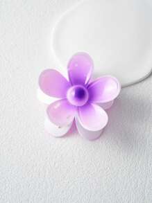 6 件可爱彩色迷你花朵发夹，女士和女孩发饰刘海夹，螃蟹发夹发夹发夹发夹发夹，爪夹