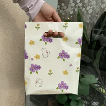 200pcs-Little Rabbit And Little Flower Gift Packaging Bag,Small Accessory Handbag,Cute Bunny Storage Bag,Suitable For Valentine's Day, Party Holidays, Birthday Gift Packaging Bags