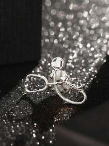 定制姓名别针个性化听诊器胸针 DIY 签名胸针纪念铭牌胸针不锈钢首饰护士节医生纪念品礼物 - 銀色 - 查看 3