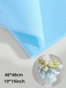 10 piezas de 48*48 cm Papel de seda artesanal DIY para ramos de flores, envoltura para regalos de boda, cumpleaños, Día de la Madre, San Valentín, con forro de algodón para arreglos florales