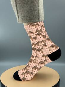 1 Pair Of Children Aged 1-16, And Average Size Of Adults, Head Customized Socks, Face Socks. Personalized Photos, Birthday Gifts, Funny, Meaningful Socks