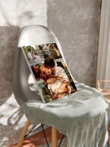 1pc Personalized Photo Collage Canvas, Family Photo Collage Print Gift, Gift For Couples