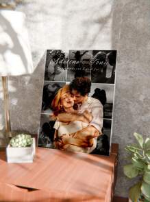 1pc Personalized Photo Collage Canvas, Family Photo Collage Print Gift, Gift For Couples