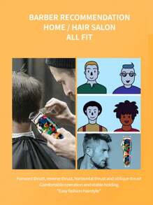 Kemei KM-MAX2092 Cordless Hair Clipper, Electric Hair Trimmer, Professional Haircut Machine For Men, Random Graffiti Pattern Hair Clipper, Rechargeable Hair Cutting Machine - Random Graffiti Patterns - View 5