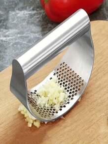 1pc/Pack, Stainless Steel Garlic Press Tool, Manual Minced Garlic Chopped Garlic Tool