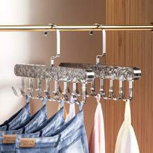 1 件带子衣架，多功能内衣背心收纳，塑料透明挂钩，晾衣架，春季，简约，夏季上衣 - 彩色 - 查看 9