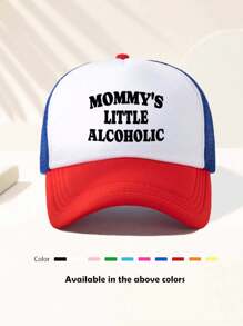 1顶男女通用“Mom”字母印花趣味棒球帽，可调节户外遮阳帽，适合旅行、海滩、运动，Y2K风格，老爹帽，透气网眼卡车帽，最佳节日礼物 - 彩色 - 查看 8