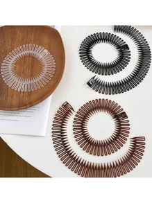 1/2 chiếc Băng đô cài tóc tròn bằng nhựa co giãn, Băng đô cố định tóc chẻ ngọn, Phụ kiện tóc nữ, Băng đô cài tóc tối giản màu trơn, Dùng cho kiểu tóc hàng ngày, Lược cài tóc co giãn vô hình - Dụng cụ tạo kiểu tóc chẻ ngọn trong suốt với tay cầm dễ cầm nắm, Đáp ứng nhu cầu tạo kiểu tóc hàng ngày của phụ nữ - Thích hợp cho salon tóc, phụ kiện làm đẹp tóc tại nhà dành cho nữ - Nhiều màu - Xem 7