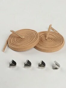 Slouchy Elastic No-Tie Shoelace For Flat Shoes, Canvas Shoes, Sneakers, Athletic Shoes - Multicolor - View 34