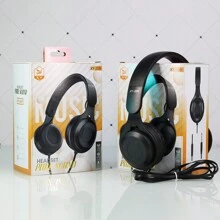 1/3/5pz Auriculares sobreaudífonos con cable, graves potentes, plegables, color pastel macarón, ideal como regalo de fiestas, auriculares con cable plegables para juegos, aislamiento de ruido, larga duración de batería, auriculares para estudiantes. - Negro - Ver 2