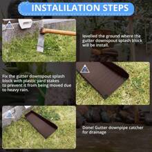 2pcs Downspout Splash Guard, Decorative Downspout Extension Splash Blocks, Downspout Diverter, Downspout Extender - Multicolor - View 6