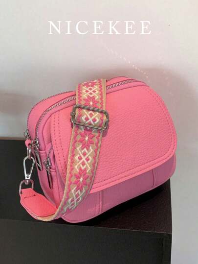 Bolso cuadrado pequeño de diseño de nicho estilo coreano minimalista, adecuado para estudiantes, bolso de hombro/cruzado de moda para salir, citas, compras, oficina, combinación diaria, escuela, etc.