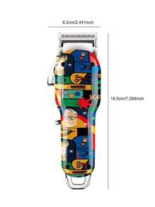 Kemei KM-MAX2092 Cordless Hair Clipper, Electric Hair Trimmer, Professional Haircut Machine For Men, Random Graffiti Pattern Hair Clipper, Rechargeable Hair Cutting Machine - Random Graffiti Patterns - View 3