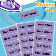 Customized Clothes Personalized Name Stickers Can Be Ironed On Clothes And Washable Labels, Washable Sewing/Iron Name Tags, Suitable For School Uniforms, Bed Sheets, Hats, Socks, School Bags, Etc. Stylish, Adorable, High-Quality Custom, Personalized, School Students, Kids For Birthdays School, Office, Home, Multi-Functional, For Valentine's Day, For Weddings, For Housewarming, Back To School Supplies,Customized Stickers,Warm Ambience - Multicolor - View 38