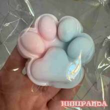 1pc Cute TPR Gradient Taba Squishy Cat Paw Squeeze Toys Slow Rebound Stress Relief Decompression - Multicolor - View 9