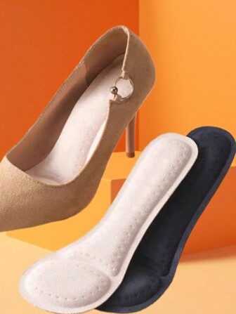 1 Pair Self-Adhesive Non-Slip Women's Sandal Insoles, High Heels With Breathable Soft Comfort Insoles, Shoes & Boots Accessories