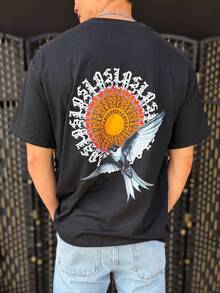 Playera con aplicación de DTF Golondrina - Negro - Ver 2