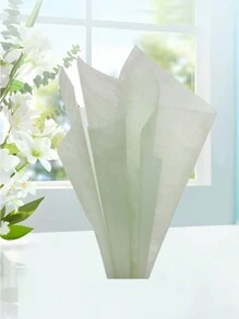 40 件/包小号一次性牛奶玫瑰花束包装纸，插花包装材料，优雅简约的花卉衬里