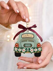 Decorações de madeira para a temporada de casamentos 2025 - Decorações suspensas para noivado e casamento, decorações de penduricalhos para carro, decorações de caixa de presente, presentes de casamento, decorações de festa