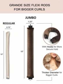 9 件/6 件/3 件/1 件全新卷发梳无需加热波浪卷发器工具、睡眠过夜卷发滚筒、卷发器、无热卷发、卷发器、理发沙龙美容旅行必备美发产品及配件 - 彩色 - 查看 7