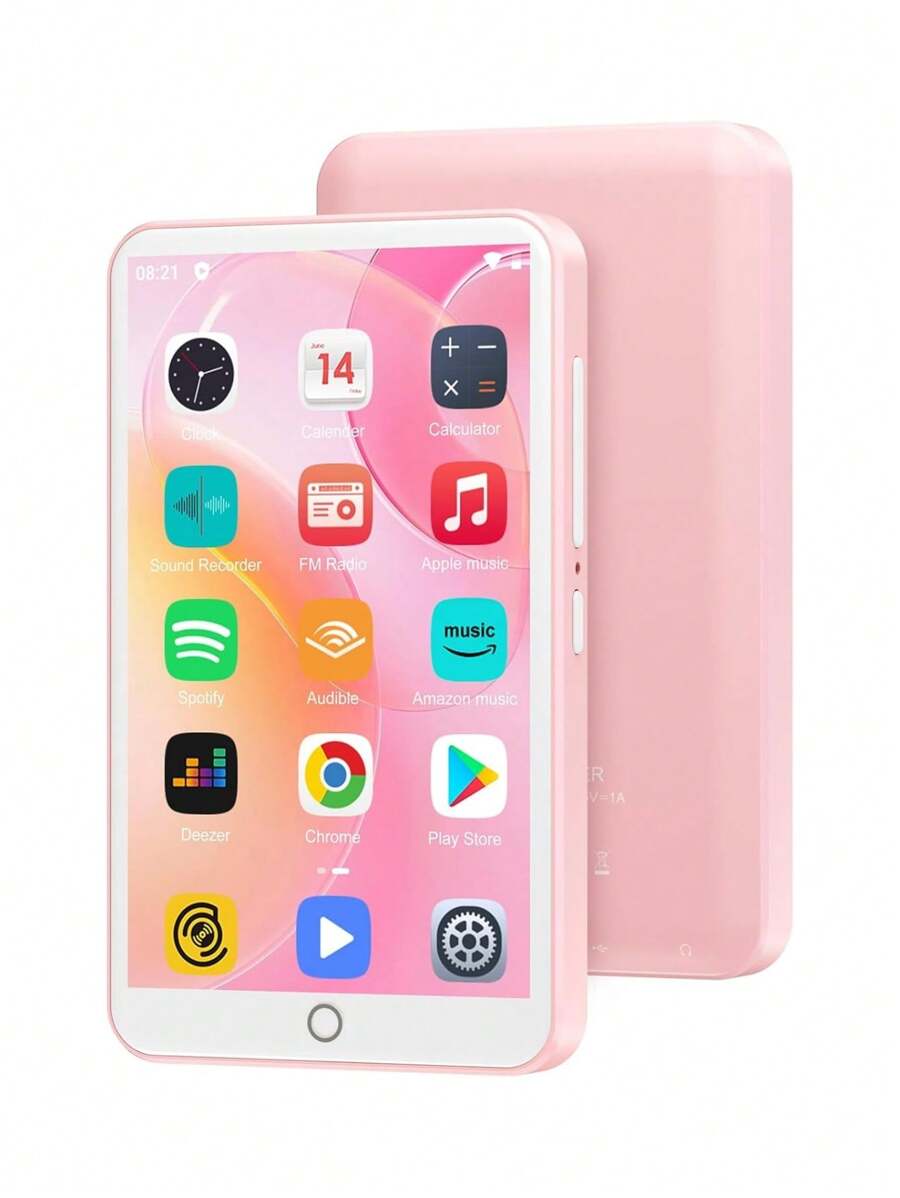 Reproductor de MP3 Oilsky de 80 GB con Bluetooth y WiFi, reproductor de música MP3 y MP4 con Spotify, música, Deezer, Audible, navegador, pantalla táctil IPS de 4.0", reproductor Android con altavoz, radio FM, hasta 512GB
