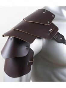 1件中世纪哥特式战士PU胸甲，万圣节和圣诞节角色扮演配饰 - 彩色 - 查看 4