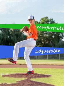 1pc Adjustable Kids Elastic Baseball Style Waistband - View 6