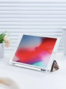 1pc Rhombic Pattern Flat Protective Case, Compatible With IPad 10.2 Inch, IPad Pro 11 2021/2020/10th Gen, IPad Mini 4/5/6, Galaxy Tab A8 10.5 Inch 2022, Matepad 10.4/Tab, With Pencil Slot, Anti-Drop, Tablet Stand Cover