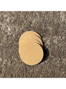 4-Piece Wooden Cork Coaster, 8.5-Inch Heat-Resistant, Suitable For Pots, Dishes And Plants, Kitchen And Dining Table Protection Pads, Home Accessories - Multicolor - View 5