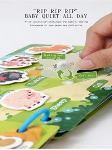 1pc Early Educational Silent Sticky Book For Toddlers, Repetitive Learning Puzzle Sticker Book Montessori Toy - Quiet Book - View 6