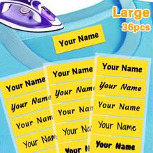 Customized Clothes Personalized Name Stickers Can Be Ironed On Clothes And Washable Labels, Washable Sewing/Iron Name Tags, Suitable For School Uniforms, Bed Sheets, Hats, Socks, School Bags, Etc. Stylish, Adorable, High-Quality Custom, Personalized, School Students, Kids For Birthdays School, Office, Home, Multi-Functional, For Valentine's Day, For Weddings, For Housewarming, Back To School Supplies,Customized Stickers,Warm Ambience - Multicolor - View 19