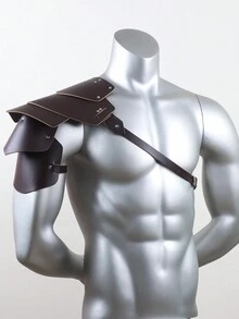 1件中世纪哥特式战士PU胸甲，万圣节和圣诞节角色扮演配饰 - 彩色 - 查看 2