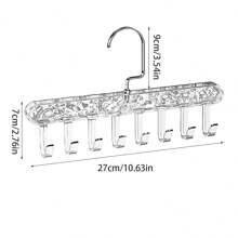 1 件带子衣架，多功能内衣背心收纳，塑料透明挂钩，晾衣架，春季，简约，夏季上衣 - 彩色 - 查看 3