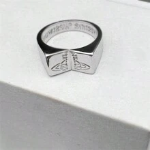 1 chiếc nhẫn nam thời trang, nhẫn đôi bằng kim loại khắc chữ mở, quà tặng ngày Valentine cho nữ. - Nhiều màu - Xem 6