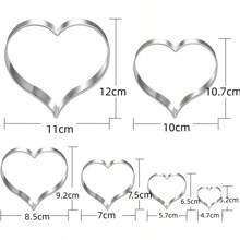 12 piezas Juego de cortadores de galletas asimétricos, Corazón Estrella Flor Redondo Sello de galletas DIY, Herramienta de hornear navideña de acero inoxidable, Cortador de galletas Decoraciones navideñas Pijamas navideños Regalos navideños Decoración navideña