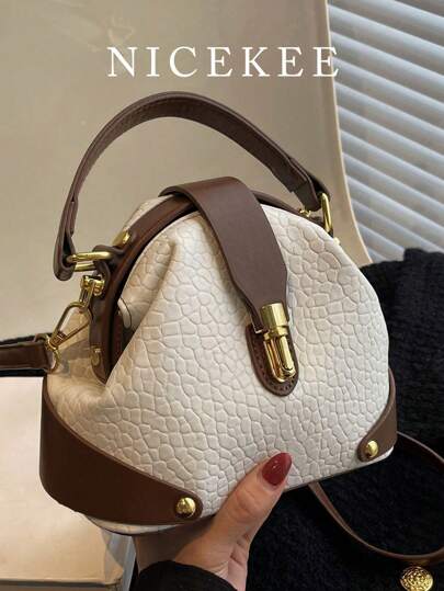 Novas bolsas da moda e da moda, bolsas crossbody estilosas e versáteis, bolsas crossbody elegantes e elegantes, bolsas femininas de design de nicho, bolsas de alta qualidade com blocos de cores, bolsas para deslocamento diário