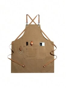 1 件带口袋的个性化刺绣帆布围裙，个性化男女无袖围裙，定制刺绣围裙，调酒师围裙，酒吧围裙，家居礼品，厨房烹饪防尘围裙，送给他/她的礼物，周年纪念围裙 - 彩色 - 查看 15