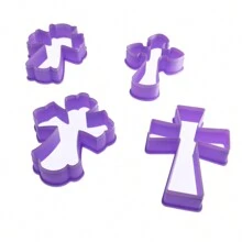 AG MANUALIDADES First  Cross Cookie Cutters - Purple - View 2