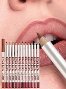 12-Piece Liquid Lipstick Set And 12/24-Piece Professional Lip Liner Combination, Matte Silky Lip Makeup Set, Suitable For Creating A Well-Defined Lip Effect, Long-Lasting Waterproof, Non-Stick Cup Lip Color, Women's Gift Set, Butterfly Shiny Shell, Is The Perfect Gift Choice For Christmas. Easter Gift - Nhiều màu - Xem 7