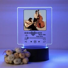1pc Customized Photo Music Lamp, Personalize With Your Photos To Share Your Precious Memories And Cherished Moments. It's The Perfect Gift For Family And Friends. Can Be Used As Wall Decor, Home Decor, Valentine's Day, Birthday, New Year Gift Or Souvenir. - Multicolor - View 13