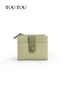 TOUTOU Origineel schattig gespontwerp rits korte portemonnee minimalistische retro kaarthouder portemonnee meerdere kaartvakken en portemonnees draagbare RFID-blokkerende clutch creditcardhouder en munt 2543 voor vrouwen portemonnee portemonnee portemonnee kleine portemonnee